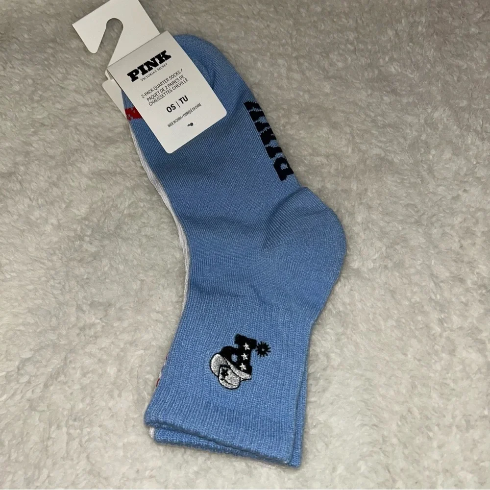 Victoria's Secret PINK Pack of 2 Quarter Socks Cowboy Hat NWT - Picture 2 of 5